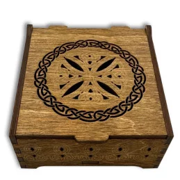 Drevené podložky pod poháre s boxom - vzor F