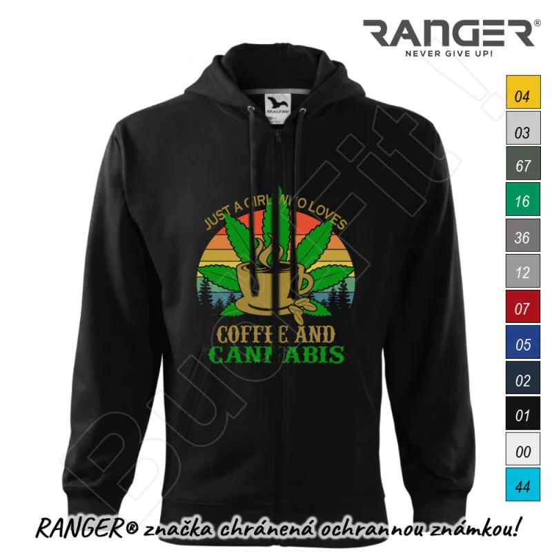 Mikina RANGER® - COFFEE AND CANNABIS