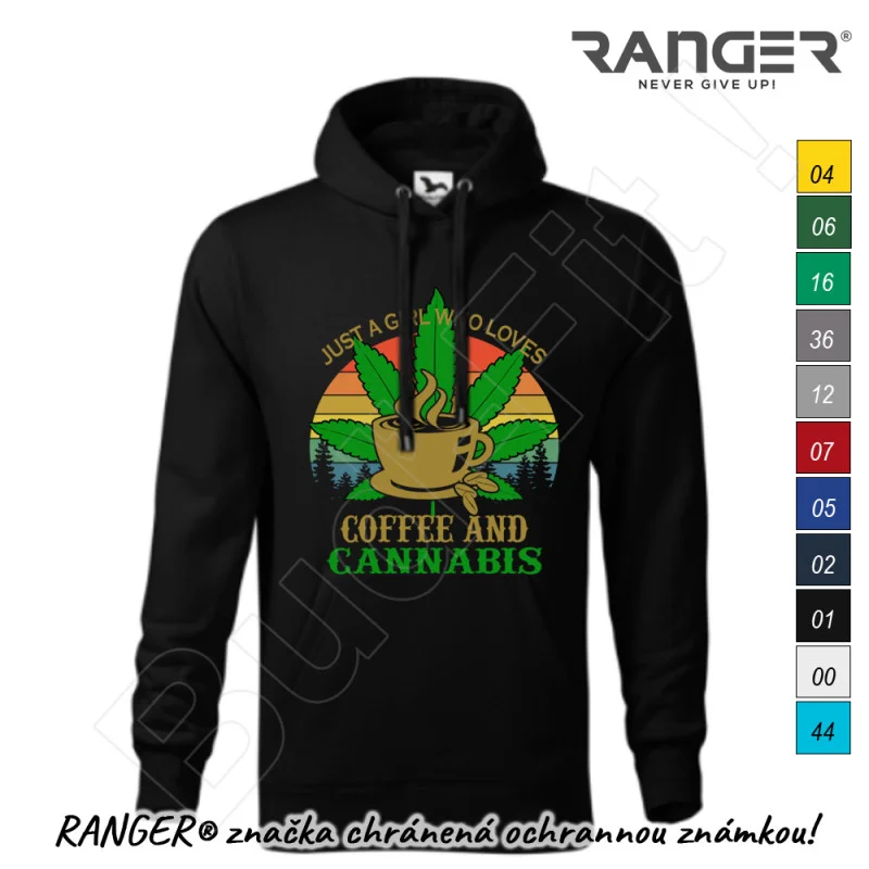 Mikina RANGER® - COFFEE AND CANNABIS