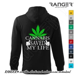 Mikina RANGER® - CANNABIS SAVED MY LIFE - a