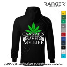 Mikina RANGER® - CANNABIS SAVED MY LIFE - a