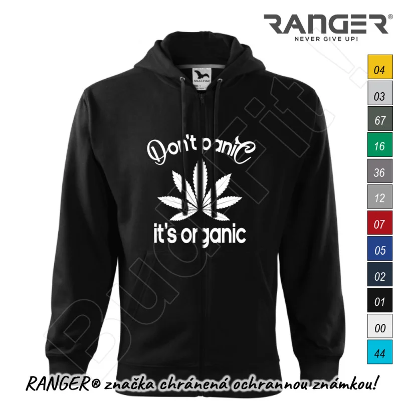 Mikina RANGER® - DON'T PANIC IT'S ORGANIC