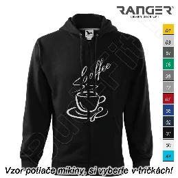 Mikina RANGER® s kapucňou a zipsom - KÁVIČKA
