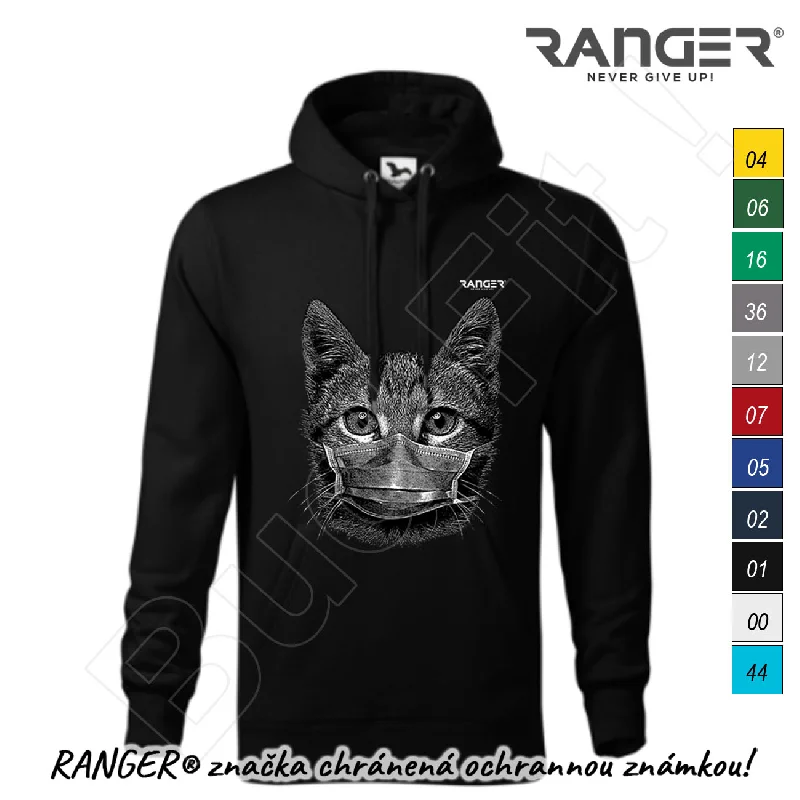 Mikina RANGER®  s kapucňou - MAČKA S RÚŠKOM