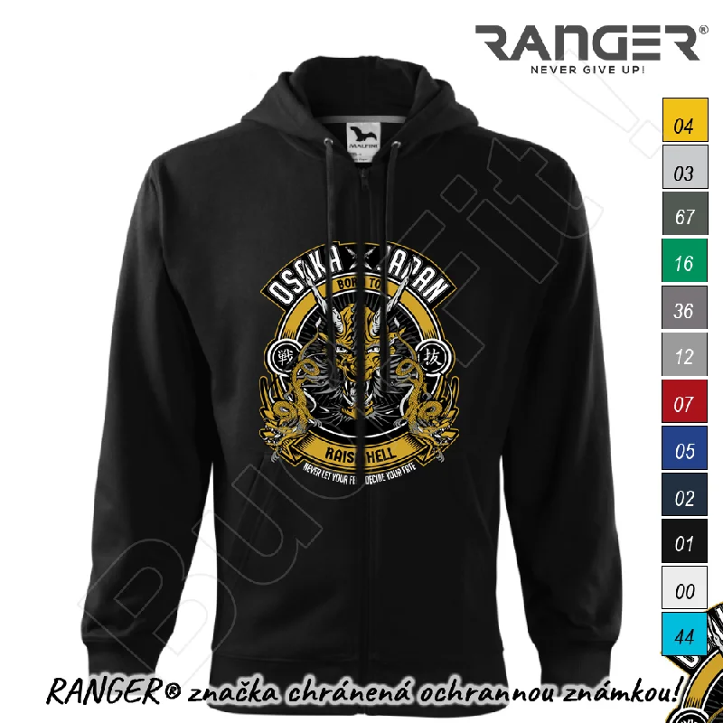 Mikina RANGER® s kapucňou a zipsom - BORN TO RAISE HELL
