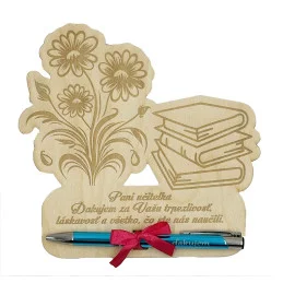 Drevená ďakovná kytica s...