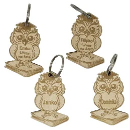 Drevený prívesok na kľúče -...