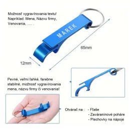 Prívesok - Mini kovový otvárač na fľaše