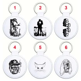 Kľúčenka z umelej kože - kruh