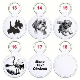 Kľúčenka z umelej kože - kruh