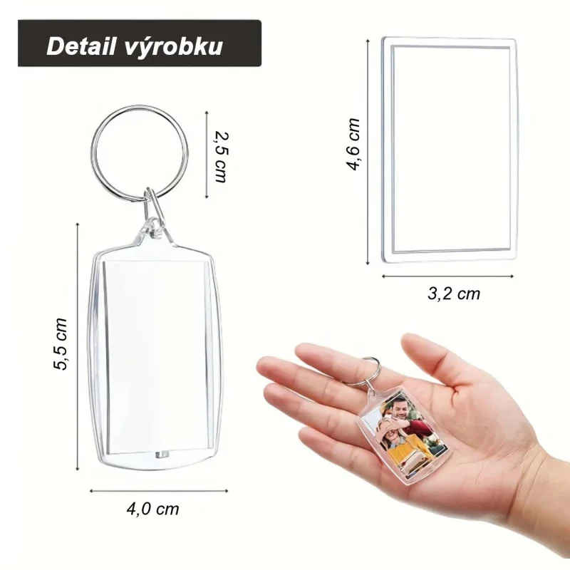 Transparentná kľúčenka s vlastnou fotografiou - 1
