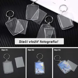 Transparentná kľúčenka s vlastnou fotografiou - 1