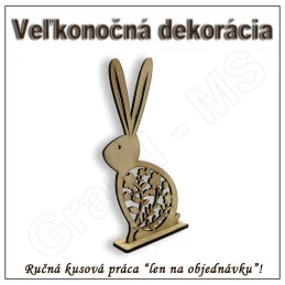Veľkonočná dekorácia - ZAJAC - vzor D
