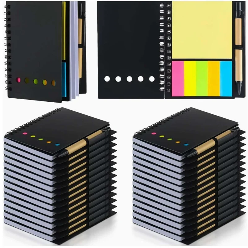 Multifunkčný zápisník so samolepiacimi papierikmi a perom 01