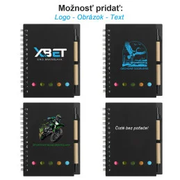 Multifunkčný zápisník so samolepiacimi papierikmi a perom 01