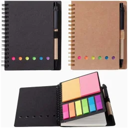 Multifunkčný zápisník so samolepiacimi papierikmi a perom 01