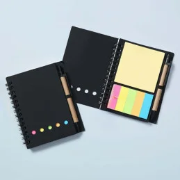 Multifunkčný zápisník so samolepiacimi papierikmi a perom 01