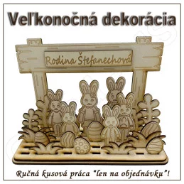 Veľkonočná dekorácia - RODINA ZAJACOV