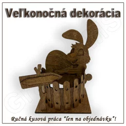 Veľkonočná dekorácia - ZAJAC V ZÁHRADKE