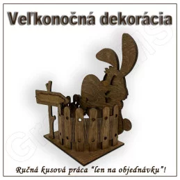 Veľkonočná dekorácia - ZAJAC V ZÁHRADKE