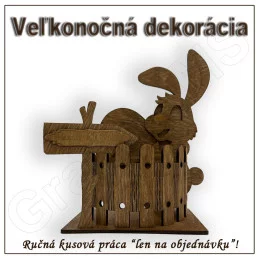 Veľkonočná dekorácia - ZAJAC V ZÁHRADKE