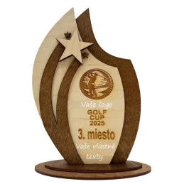 Drevená trofej s vlastným...