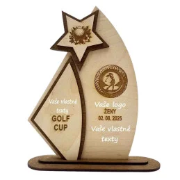 Drevená trofej s vlastným...