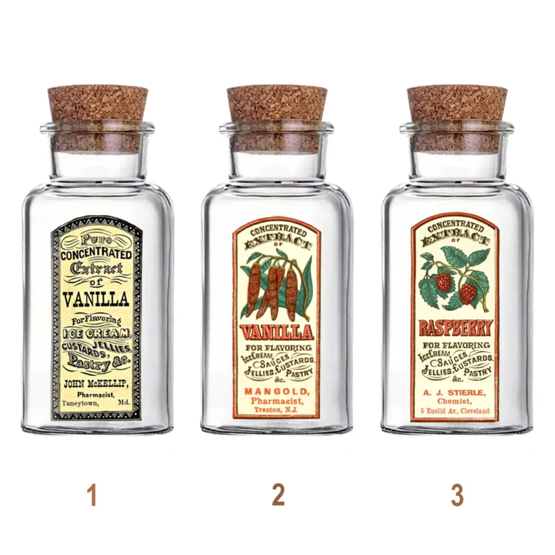 Dekoračné sklenené fľaše s vintage etiketou - 10