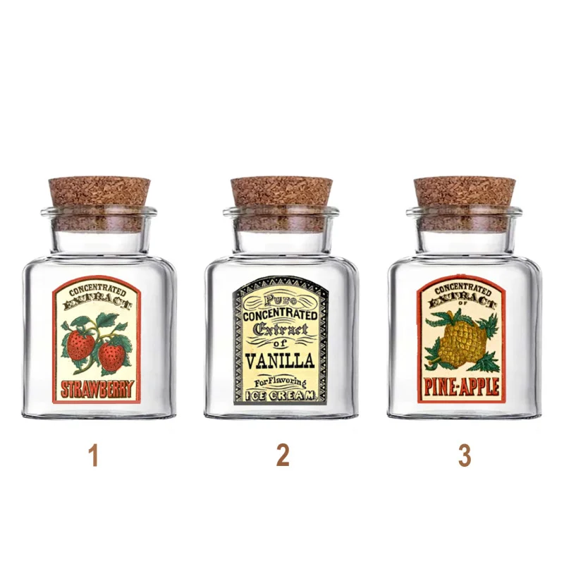 Dekoračné sklenené fľaše s vintage etiketou - 14