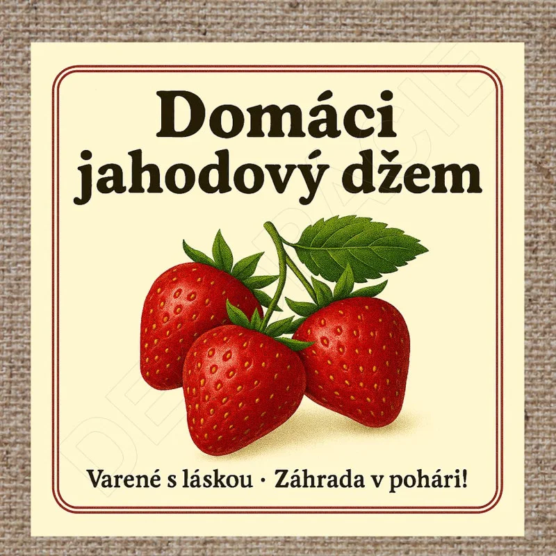 Rôzne etikety na džemy 01 - 6 x 6 cm