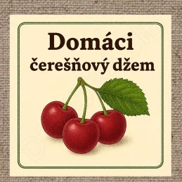 Rôzne etikety na džemy 06 - 10 x 10 cm