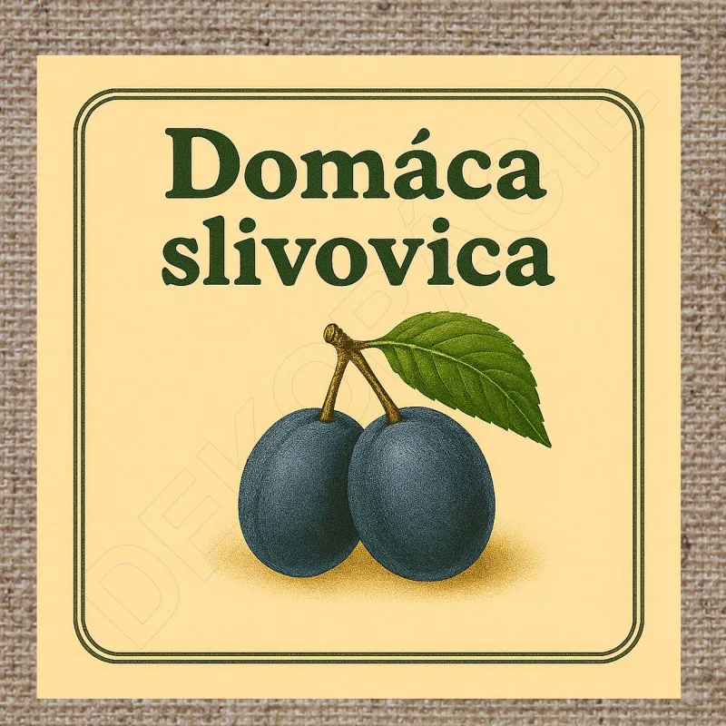 Rôzne etikety na domácu pálenku 02 - 8 x 8 cm