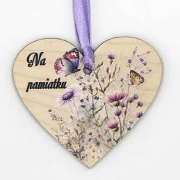 Drevené srdce s vlastným...