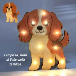 Detská drevená LED lampa Cavalier