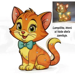 Detská drevená LED lampa...