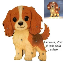 Detská drevená LED lampa...