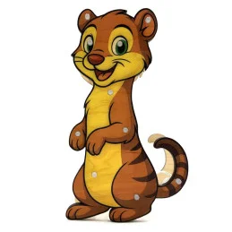 Detská drevená LED lampa Lasička