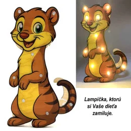 Detská drevená LED lampa...