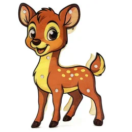 Detská drevená LED lampa Srnka