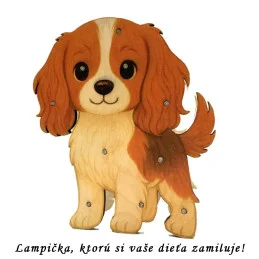 Detská drevená LED lampa Cavalier