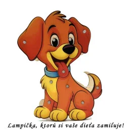 Detská drevená LED lampa Psík