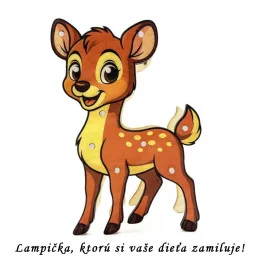 Detská drevená LED lampa Srnka