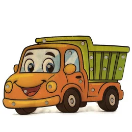 Detská drevená LED lampa Auto Tatrovka