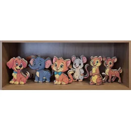 Detská drevená LED lampa Lasička