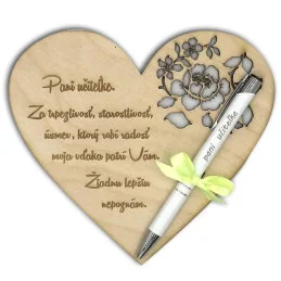 Drevené srdce s...