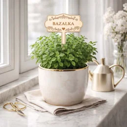 Dekoratívny zápich do kvetináča s bylinkami - 01