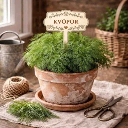 Dekoratívny zápich do kvetináča s bylinkami - 01