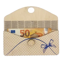 Luxusná drevená obálka na peniaze s vlastným textom