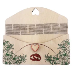 Luxusná drevená obálka na peniaze s vlastným textom