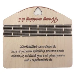 Luxusná drevená obálka na peniaze s vlastným textom